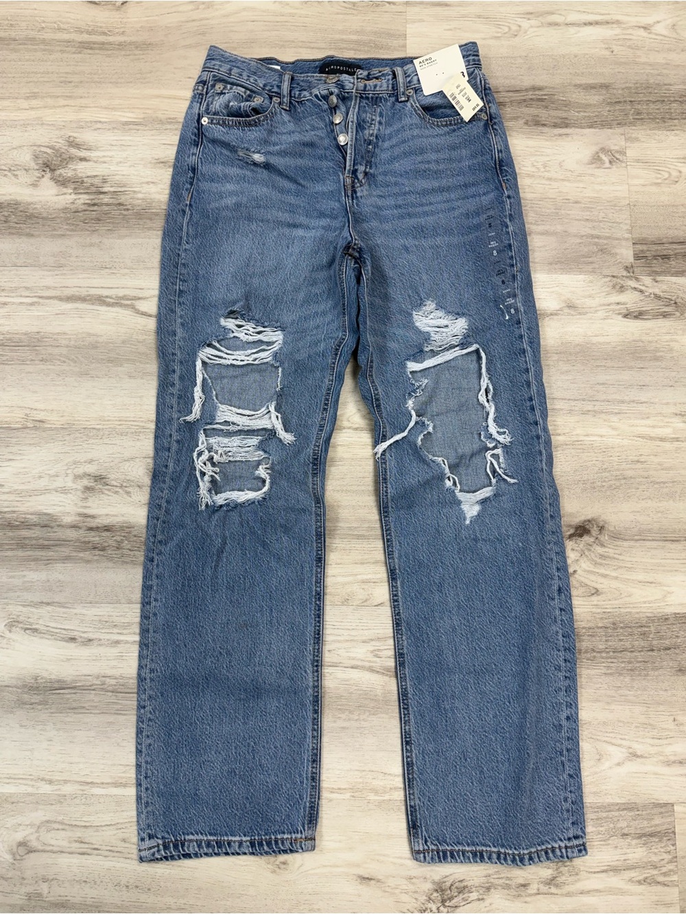 Aeropostale Light Blue Distressed 90s baggy Jeans